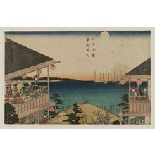歌川広重: Shinagawa in the Eastern Capital (Tôto Shinagawa), from the series Harbors of Japan (Nihon minato zukushi) - ボストン美術館