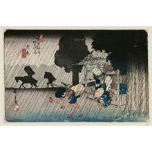 歌川広重: No. 40, Suhara, from the series The Sixty-nine Stations of the Kisokaidô Road (Kisokaidô rokujûkyû tsugi no uchi) - ボストン美術館