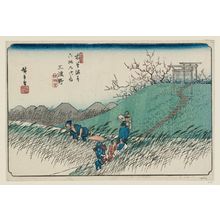 Utagawa Hiroshige: No. 42, Midono, from the series The Sixty-nine Stations of the Kisokaidô Road (Kisokaidô rokujûkyû tsugi no uchi) - Museum of Fine Arts