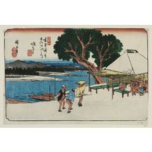 Utagawa Hiroshige: No. 24, Shionata, from the series The Sixty-nine Stations of the Kisokaidô Road (Kisokaidô rokujûkyû tsugi no uchi) - Museum of Fine Arts