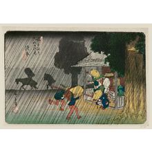 Utagawa Hiroshige: No. 40, Suhara, from the series The Sixty-nine Stations of the Kisokaidô Road (Kisokaidô rokujûkyû tsugi no uchi) - Museum of Fine Arts