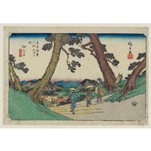 歌川広重: No. 49, Hosokute, from the series The Sixty-nine Stations of the Kisokaidô Road (Kisokaidô rokujûkyû tsugi no uchi) - ボストン美術館