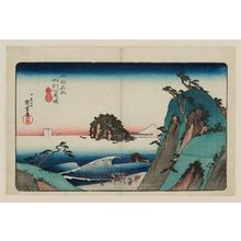 Utagawa Hiroshige: Seven-Mile Beach in Sagami Province (Sôshû Shichiri-ga-hama), from the series Famous Places in Our Country (Honchô meisho) - Museum of Fine Arts