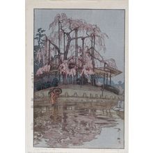 吉田博: Harusame (Spring Rain), from the series Eight Scenes of Cherry Blossoms (Sakura hachidai) - ボストン美術館