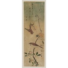 Utagawa Hiroshige: Sparrows and Camellia - Museum of Fine Arts