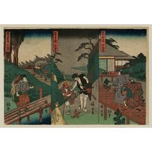 歌川広重: Act IV (Yodanme), Act V (Godanme), and Act VI (Rokudanme), from the series The Storehouse of Loyal Retainers (Chûshingura) - ボストン美術館