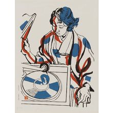 Yasui Sôtarô: Girl listening to a record player - Museum of Fine Arts