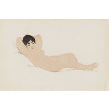 Tobari Kogan: Nude figure of a woman reclining - ボストン美術館