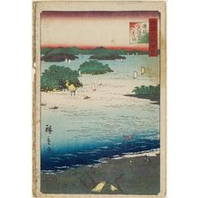 二歌川広重: Kubodani Harbor in Sanuki Province (Sanuki Kubodani no hama), from the series One Hundred Famous Views in the Various Provinces (Shokoku meisho hyakkei) - ボストン美術館