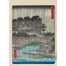 二歌川広重: No. 19, Matsuchiyama, from the series Forty-Eight Famous Views of Edo (Edo meisho yonjûhakkei) - ボストン美術館