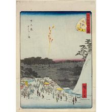 Utagawa Hiroshige II: No. 4, Kudanzaka: The Moon-awaiting Festival on the Night of the Twenty-sixth (Kudanzaka, Nijûrokuya machi no zu), from the series Forty-Eight Famous Views of Edo (Edo meisho yonjûhakkei) - Museum of Fine Arts