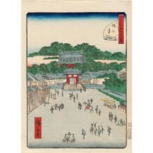 二歌川広重: No. 33, Zôjô-ji Temple (Zôjô-ji), from the series Forty-Eight Famous Views of Edo (Edo meisho yonjûhakkei) - ボストン美術館