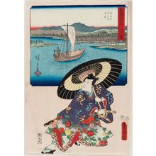 Utagawa Hiroshige: Miya, from the series The Fifty-three Stations [of the Tôkaidô Road] by Two Brushes (Sôhitsu gojûsan tsugi) - Museum of Fine Arts