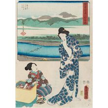 Utagawa Hiroshige: Odawara, from the series The Fifty-three Stations [of the Tôkaidô Road] by Two Brushes (Sôhitsu gojûsan tsugi) - Museum of Fine Arts