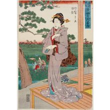 Utagawa Hiroshige: Iris Garden at Horikiri (Horikiri no hanashôbu), from the series Famous Places in the Eastern Capital (Tôto meisho) - Museum of Fine Arts