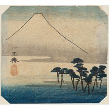 Utagawa Hiroshige: Mount Fuji, cut from an untitled harimaze sheet - Museum of Fine Arts