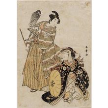 Katsukawa Shunsho: Actors Ichikawa Monnosuke II as Odate Samanosuke and Iwai Hanshiro V as Shizunome O-Take - Museum of Fine Arts