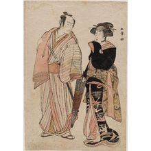 Katsukawa Shunsho: Actors Segawa Kikunojo III as O-chiyo and Bando Mitsugoro as Gohei - Museum of Fine Arts