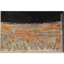 Utagawa Toyoharu: Naka-no-chô in the New Yoshiwara (Shin Yoshiwara Naka-no-chô no zu), from the series Perspective Pictures of Japanese Scenes (Uki-e wakoku keiseki) - Museum of Fine Arts