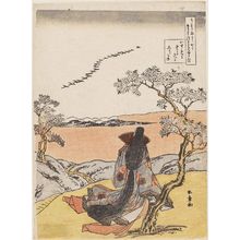 Katsukawa Shunsho: Lady Ise Watching Geese - Museum of Fine Arts