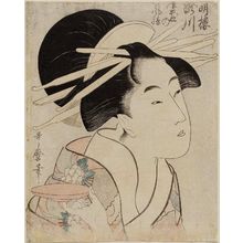 喜多川歌麿: Takigawa of the Gomeirô, from the series Elegance in the Parlor (Zashiki no fûzei) - ボストン美術館