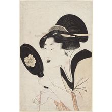 Kitagawa Utamaro: Blacking the Teeth, from the series Ten Types in the Physiognomic Study of Women (Fujin sôgaku juttai) - Museum of Fine Arts