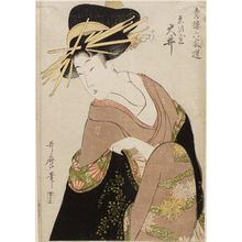 Kitagawa Utamaro: Ôi of the Ebiya, from the series Selections from Six Houses of the Yoshiwara (Seirô rokkasen) - Museum of Fine Arts