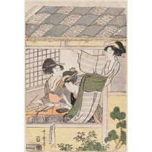 Kitagawa Utamaro: Women Preparing Tanabata Festival Decorations - Museum of Fine Arts