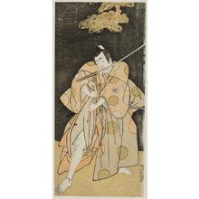 Katsukawa Shunko: Actor holding sword in mouth - Museum of Fine Arts