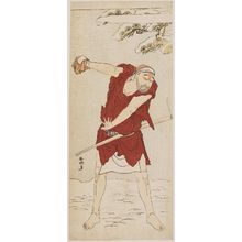 勝川春好: Actor Onoe Matsusuke I as a mendicant monk (gannin bôzu) - ボストン美術館