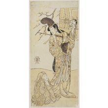 Katsukawa Shunko: Two actors in the play Dojo-ji - Museum of Fine Arts
