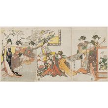 Kitagawa Utamaro: Ladies Performing a Puppet Play of Kagamiyama - Museum of Fine Arts