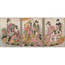 Kitagawa Utamaro: A Flower-viewing Party on the Water (Suijô hana no en no zu) - Museum of Fine Arts