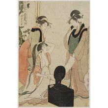 喜多川歌麿: Act VI (Rokudanme), from the series The Chûshingura Drama Parodied by Famous Beauties: A Set of Twelve Prints (Kômei bijin mitate Chûshingura jûnimai tsuzuki) - ボストン美術館