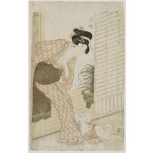 Kitagawa Utamaro: Sekishô, from the series Eight Modern Women with Children (Tôsei komochi hakkei) - Museum of Fine Arts