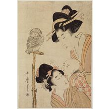 Kitagawa Utamaro: Women, Baby, and Owl on Perch - Museum of Fine Arts