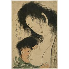 喜多川歌麿: Yamauba Nursing Kintoki - ボストン美術館