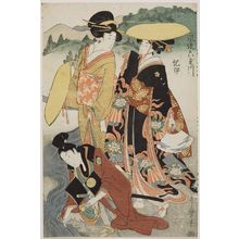 Kitagawa Utamaro: Kii Province, from the series Fashionable Six Jewel Rivers (Fûryû Mu Tamagawa) - Museum of Fine Arts