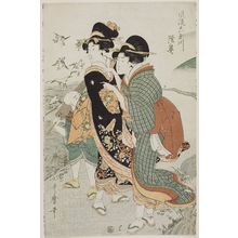 Kitagawa Utamaro: Mutsu Province, from the series Fashionable Six Jewel Rivers (Fûryû Mu Tamagawa) - Museum of Fine Arts