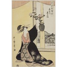 Kitagawa Utamaro: Somando of the Ôgiya, from the series Flowers for the Five Festivals (Gosetsu no hana awase), first edition - Museum of Fine Arts