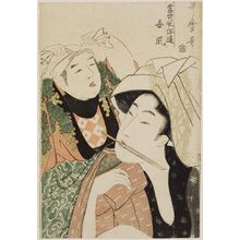 Kitagawa Utamaro: Mistress Style (Mekake fû), from the series The Connoisseur of Present-day Customs (Tôsei fûzoku tsû) - Museum of Fine Arts