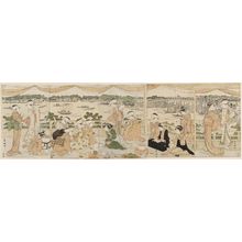 Estampe japonaise "Women's Party with Gidayû Ballad Recital" par Utagawa Toyokuni I, 歌川豊国 (Utagawa Toyokuni I)