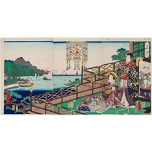 Utagawa Hiroshige II: Maruyama in Nagasaki (Nagasaki Maruyama) - Museum of Fine Arts