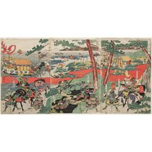 Katsukawa Shuntei: The Battle of Ichinotani (Ichinotani kassen) - Museum of Fine Arts