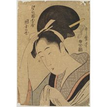 Kitagawa Utamaro: Flower of the Western Quarter (Saikoku no hana), from the series Comparison of Flowers in the Gardens of Edo (Edo no sono hana awase) - Museum of Fine Arts