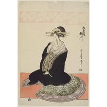 Kitagawa Utamaro: Utagawa of the Matsubaya, from an untitled series of courtesans of the Matsubaya as Five Musicians - Museum of Fine Arts