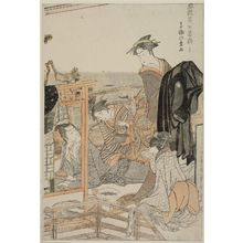 Kitagawa Utamaro: Late Summer at Takanawa, Right (Takanawa no kika, jô), from the series Elegant Pleasures: The Scent of Flowers (Fûryû hana no ka asobi) - Museum of Fine Arts