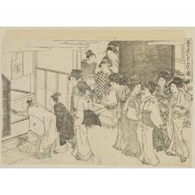 Kitagawa Utamaro: Debut of a Geisha (Geisha hirome no zu), from the book Seirô ehon nenjû gyôji (Picturebook of Annual Events in the Yoshiwara) - Museum of Fine Arts