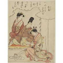 細田栄之: Yorimoto, from the book Yatsushi sanjûrokkasen (Thirty-six Poetic Immortals in Modern Guise) - ボストン美術館