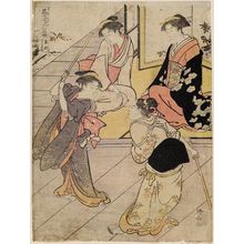 鳥居清長: Scene at Jôetsu's Mansion (Jôetsu yashiki no dan), from the series The Tale of Shiraishi, a Latter-day Taiheiki (Go-Taiheiki Shiraishi banashi) - ボストン美術館